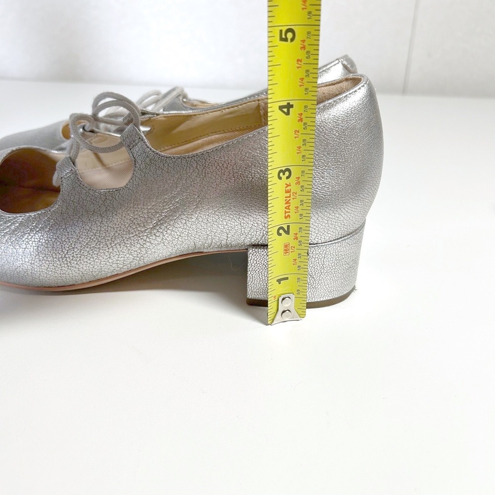 women's silver‎ clark's leather orabella sophia pumps mary janes 8.5 lace up - Picture 8 of 8